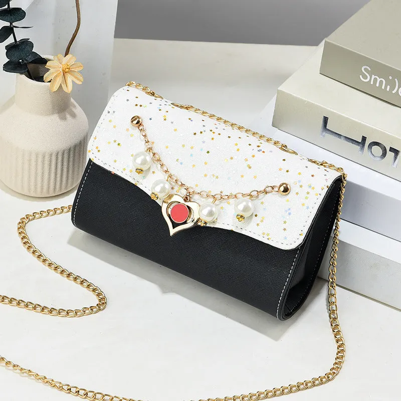 Women's Fashion Chain Western Style Sequin Crossbody Bags