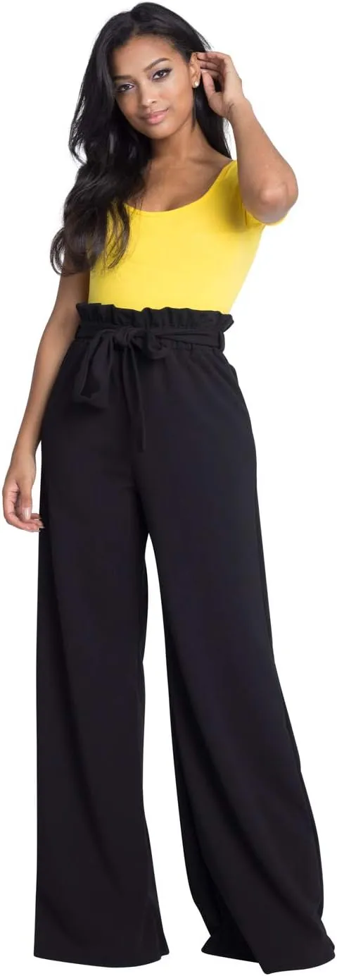 Women's Junior Plus J2 Love Paperbag Wide Leg Pants