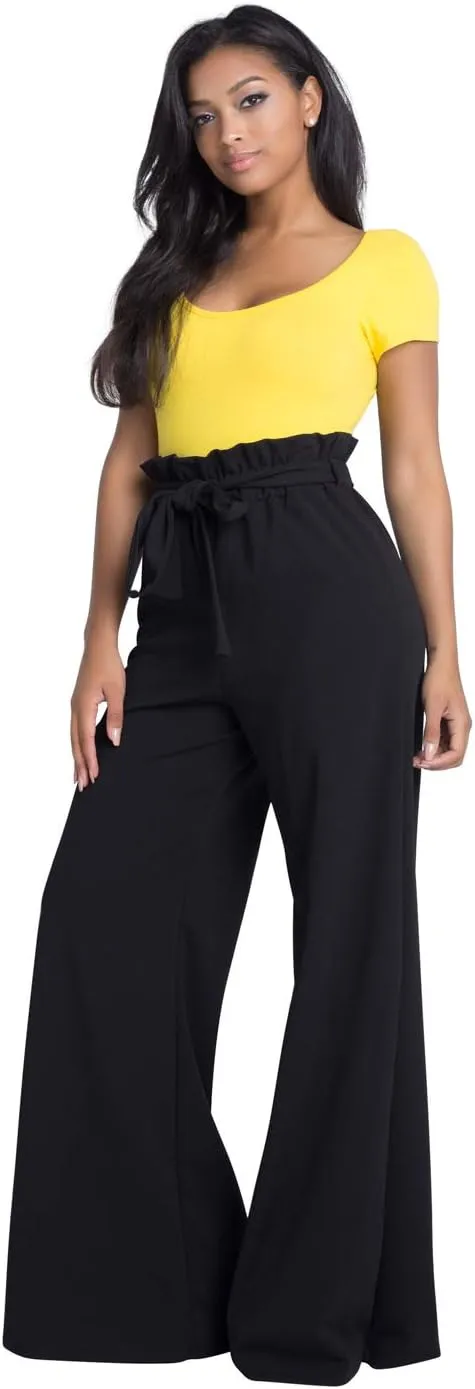 Women's Junior Plus J2 Love Paperbag Wide Leg Pants