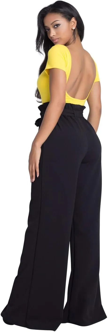 Women's Junior Plus J2 Love Paperbag Wide Leg Pants