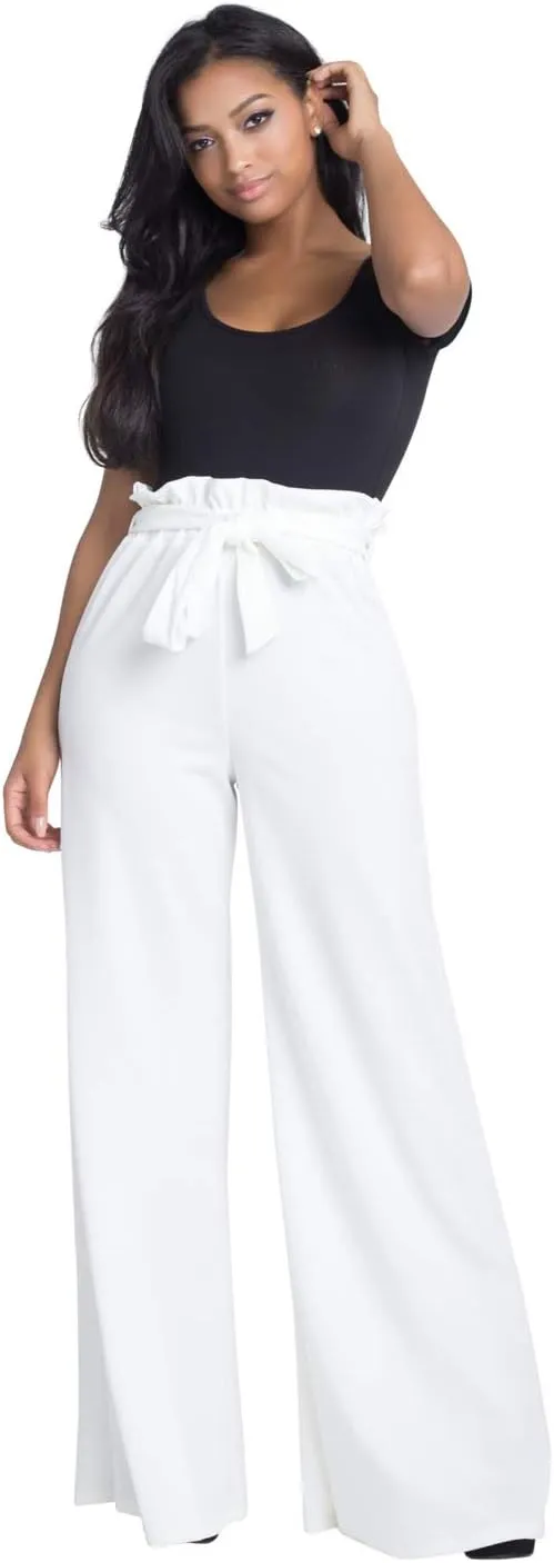 Women's Junior Plus J2 Love Paperbag Wide Leg Pants