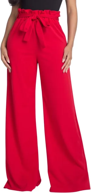 Women's Junior Plus J2 Love Paperbag Wide Leg Pants