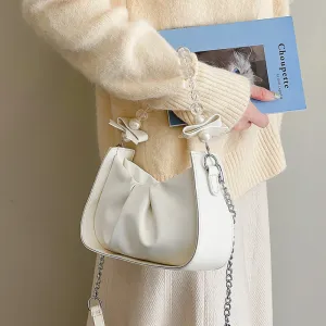 Women's Popular Pleated Underarm Fashion Pearl Chain Bags