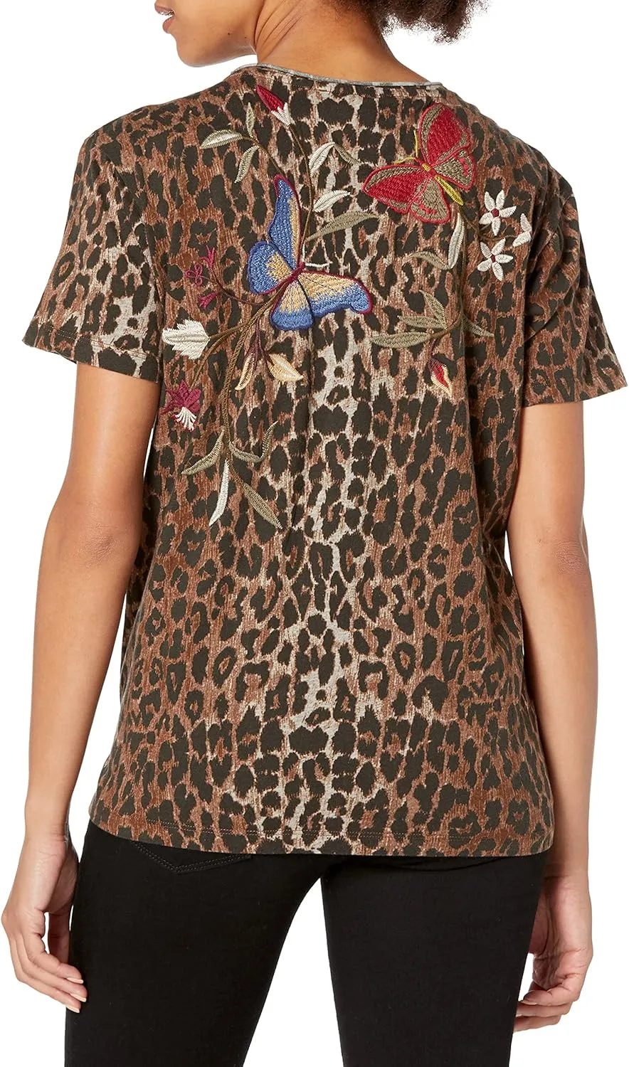 Women's Short Sleeve Embroidered Tee