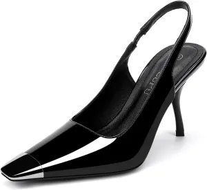 Women's Slingback heel Square Toe pumps