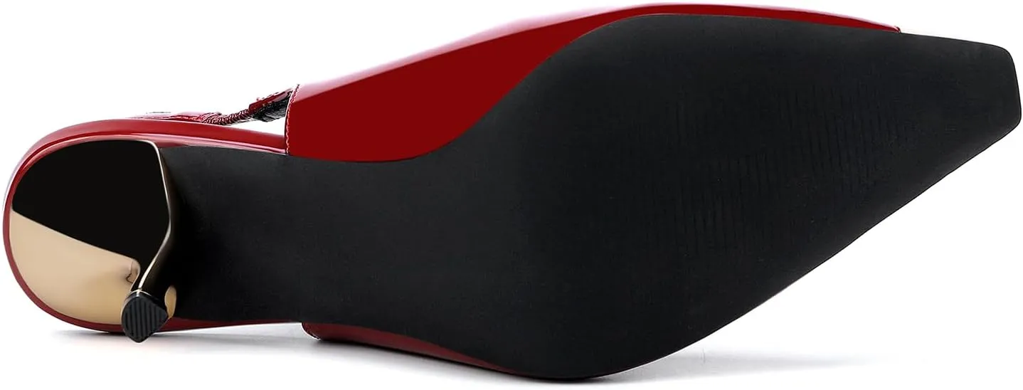 Women's Slingback heel Square Toe pumps