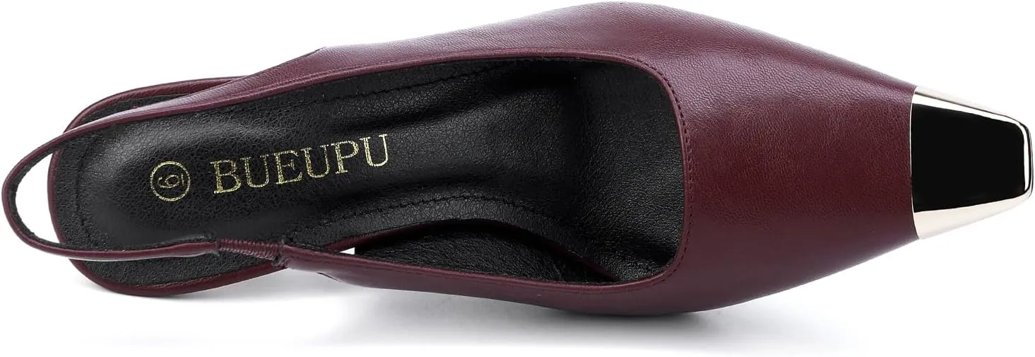 Women's Slingback heel Square Toe pumps