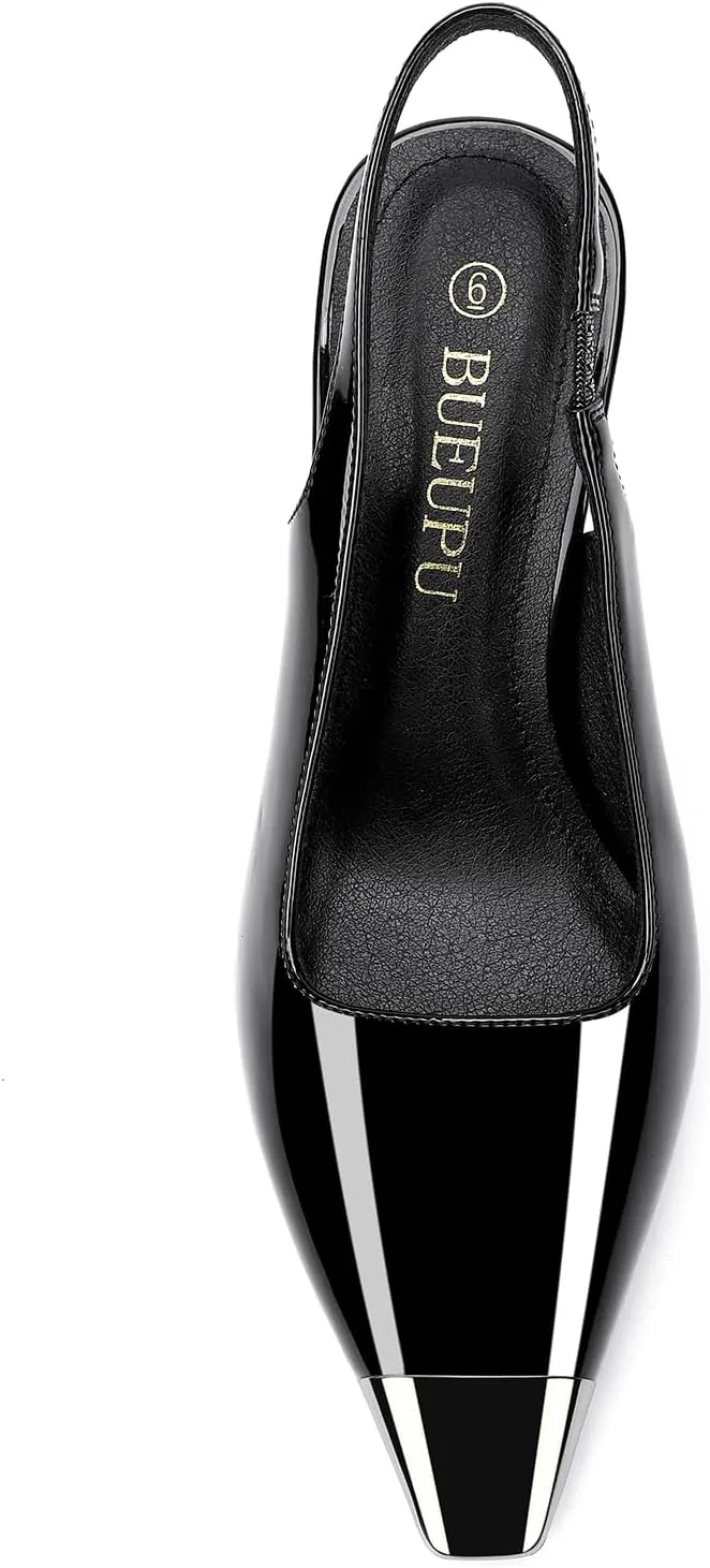 Women's Slingback heel Square Toe pumps