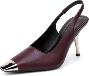 Women's Slingback heel Square Toe pumps
