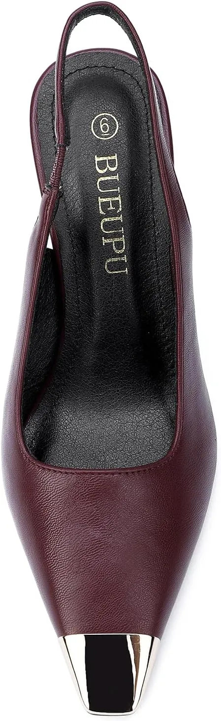 Women's Slingback heel Square Toe pumps