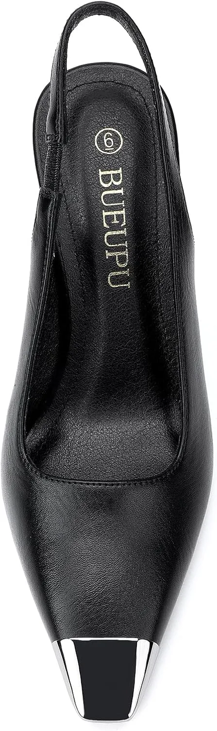 Women's Slingback heel Square Toe pumps