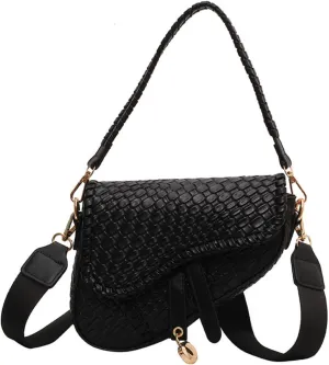 Women's Small Saddle Bag Crossbody Bag for Women Trendy Pursel Hobo Bag Shoulder Bag Satchel Handbag Purse (Brown)