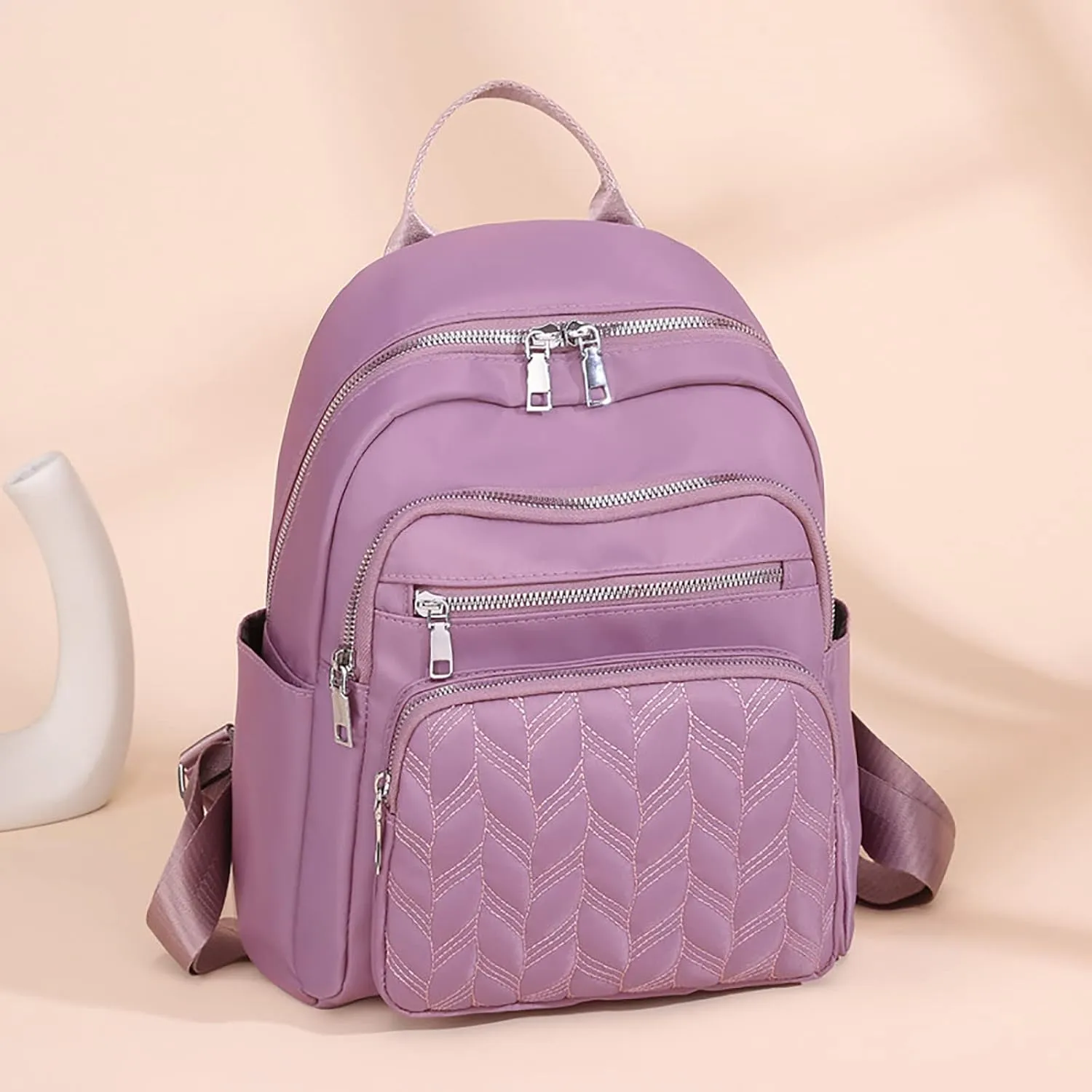 Women's Soft Leather Travel Backpack Soft Rucksack Ladies Shoulder Bags Medium Designer Backpack Purse for Women