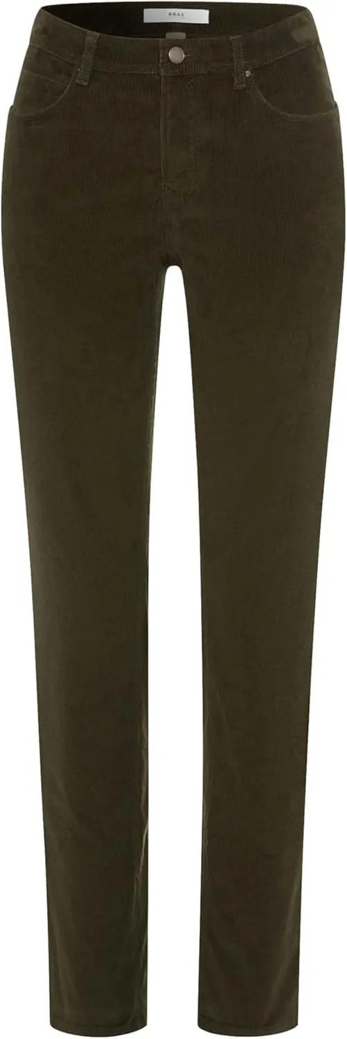 Women's Style Mary Cozy Corduroy Trousers, Dark Khaki, 36W x 34L, dark khaki, 36W / 34L