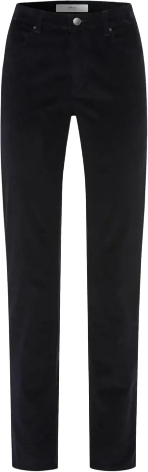 Women's Style Mary Cozy Corduroy Trousers, Navy, 34W x 30L, navy, 34W / 30L