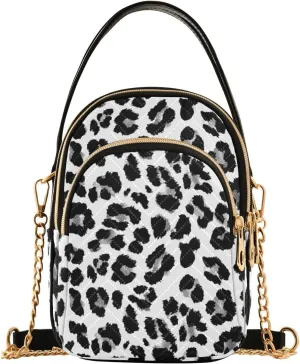 Women's Wave Cross Body Chest Bag, 52 inch Gold Chain Shoulder Handbag Purse