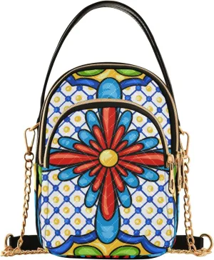 Women's Wave Cross Body Chest Bag, 52 inch Gold Chain Shoulder Handbag Purse