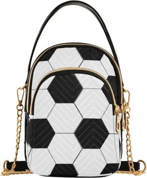 Women's Wave Cross Body Chest Bag, 52 inch Gold Chain Shoulder Handbag Purse
