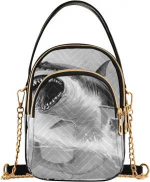 Women's Wave Cross Body Chest Bag, 52 inch Gold Chain Shoulder Handbag Purse