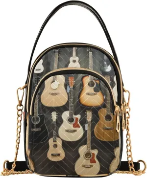 Women's Wave Cross Body Chest Bag, 52 inch Gold Chain Shoulder Handbag Purse