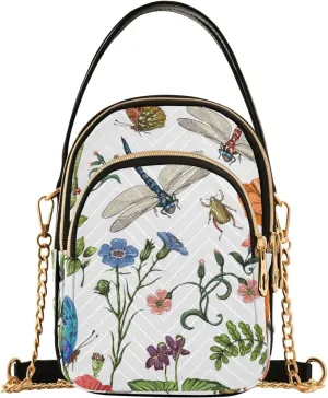 Women's Wave Cross Body Chest Bag, 52 inch Gold Chain Shoulder Handbag Purse