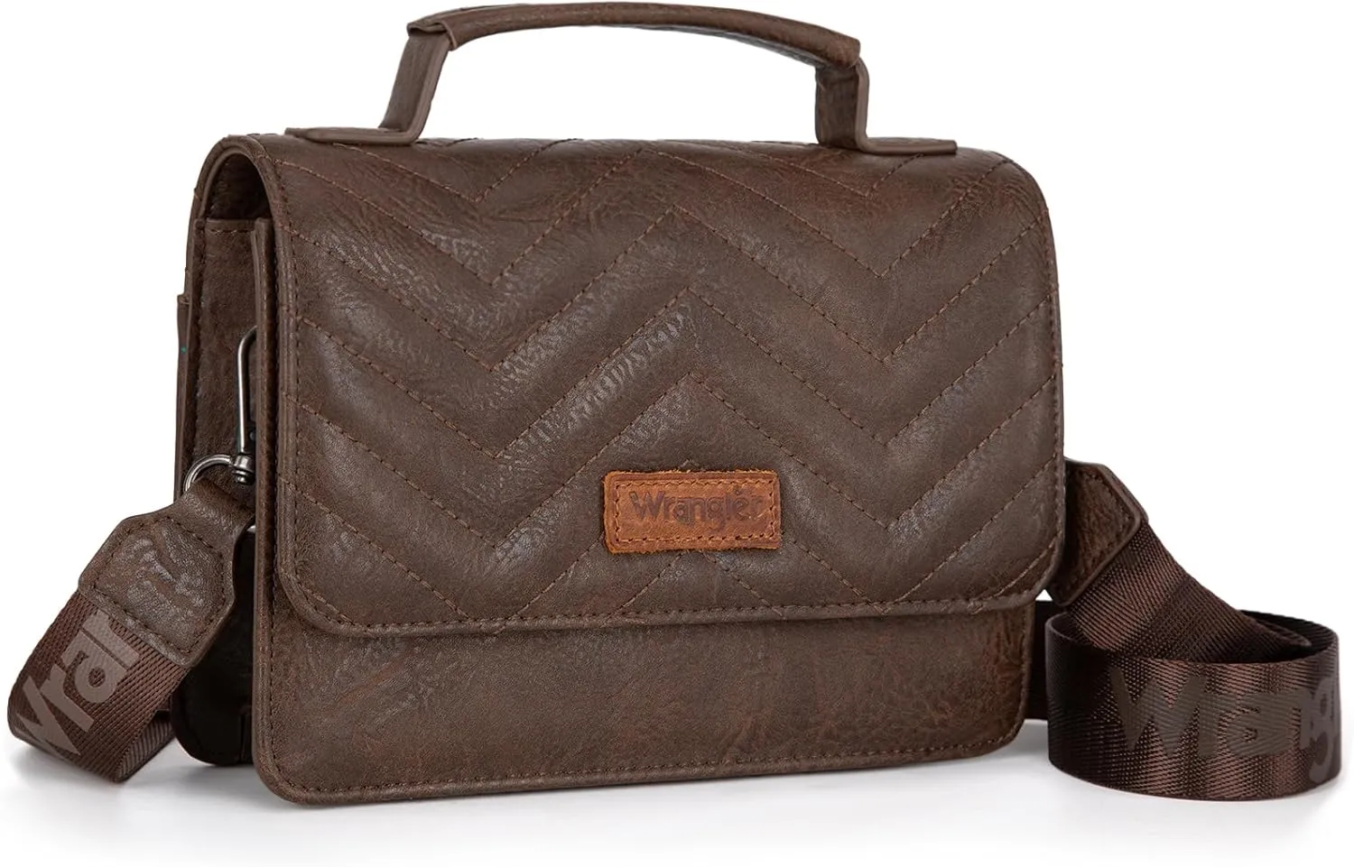 Wrangler Mini Crossbody Purses for Women 3 in 1 Quilted Small Top Handle Bag Sets with Strap