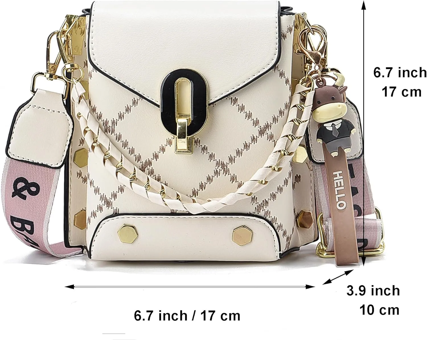 Xiaoyu Small Crossbody Bags for Women Fashion Cell Phone Purse Shoulder Handbags with Wide Strap
