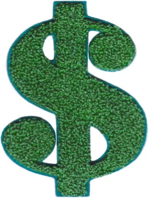 XL Extra Large Cool Chenille Dollar Sign Symbol Shirt Patch 12.5cm - Badge - Patches - Girly - Jacket - Hoodie - Boys - Applique - Bag - Money - Rich - Wealth - Wealthy - Motivation - Goals - Cash