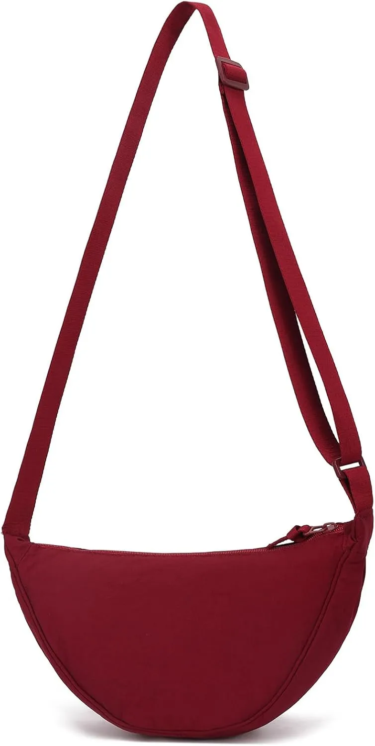 YIKOEE Crescent Bag for Women Men Small Sling Crossbody Bag with Half Moon Shape