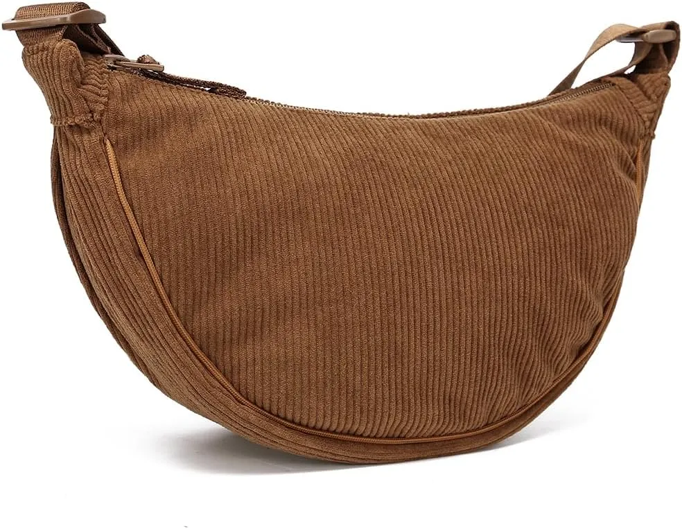 YIKOEE Crescent Bag for Women Men Small Sling Crossbody Bag with Half Moon Shape