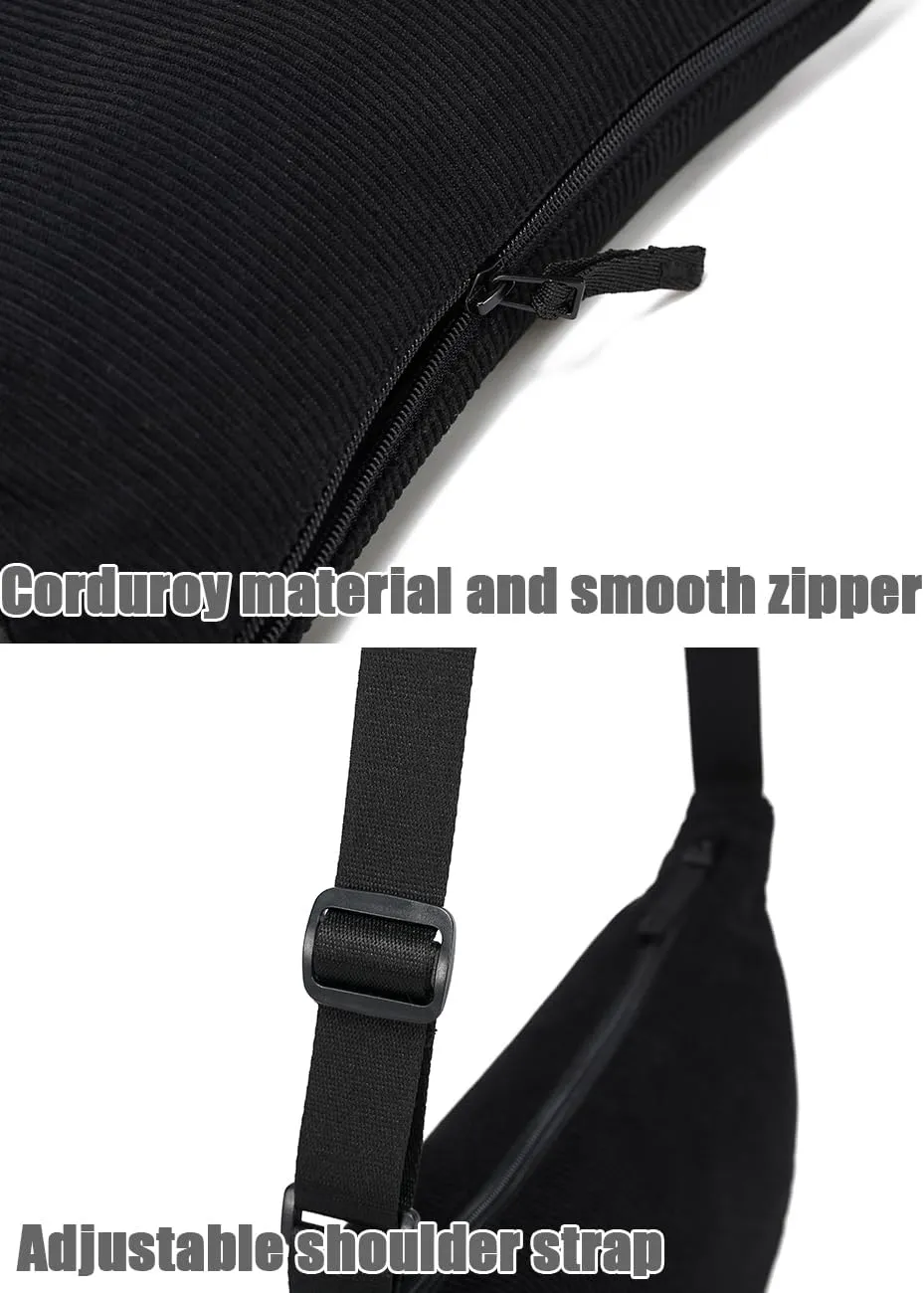 YIKOEE Crescent Bag for Women Men Small Sling Crossbody Bag with Half Moon Shape