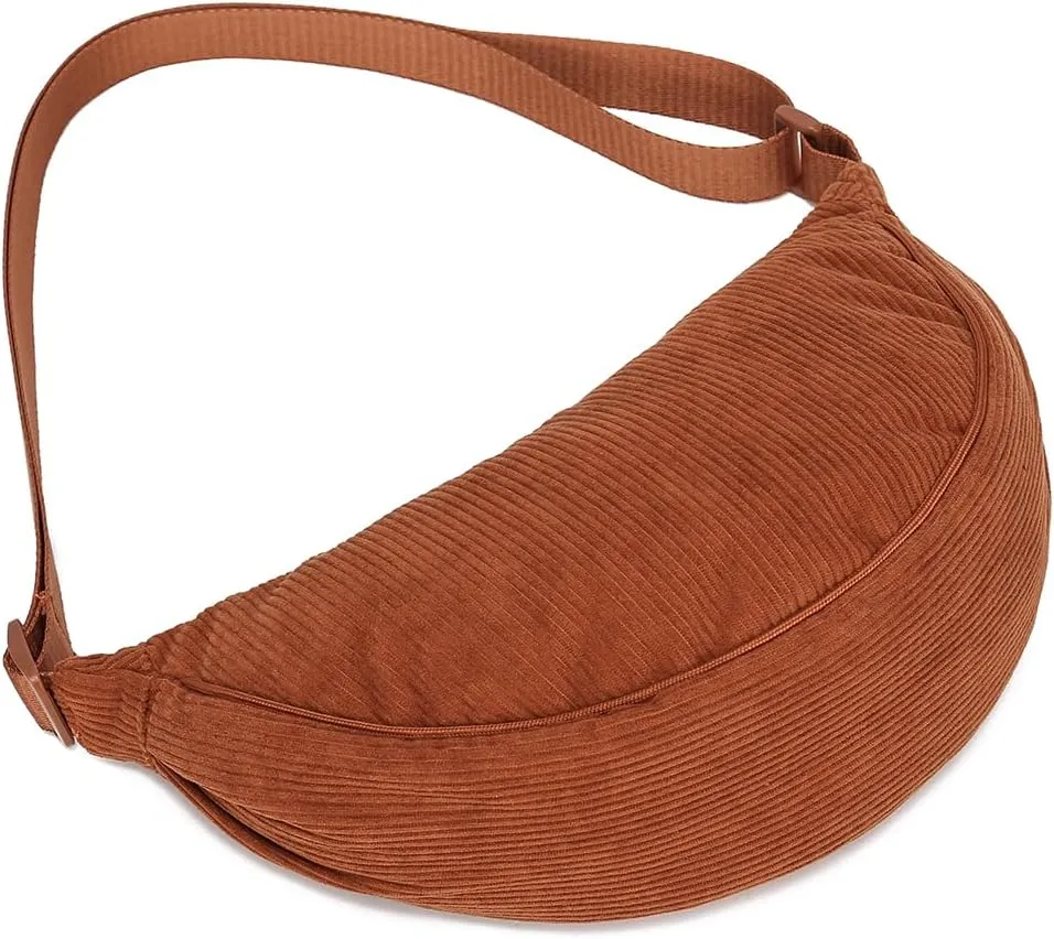 YIKOEE Crescent Bag for Women Men Small Sling Crossbody Bag with Half Moon Shape
