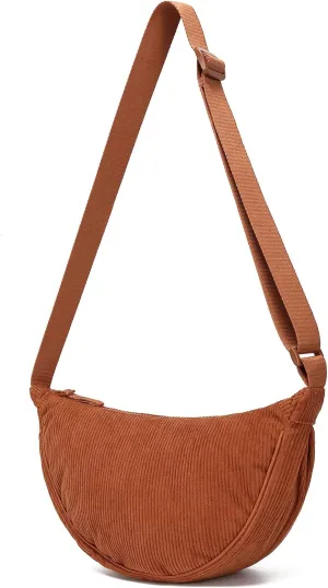 YIKOEE Crescent Bag for Women Men Small Sling Crossbody Bag with Half Moon Shape