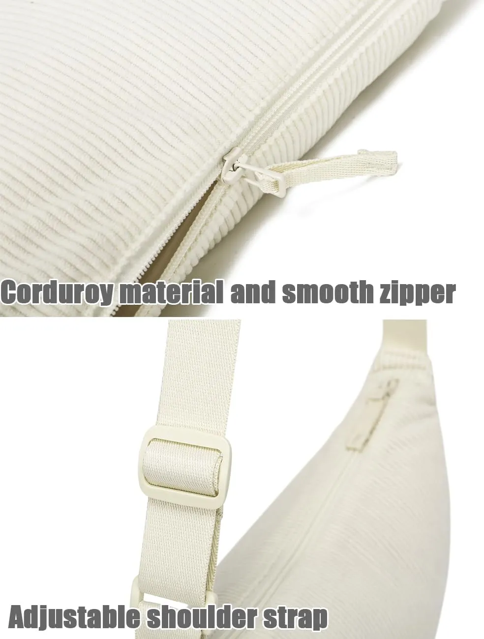 YIKOEE Crescent Bag for Women Men Small Sling Crossbody Bag with Half Moon Shape