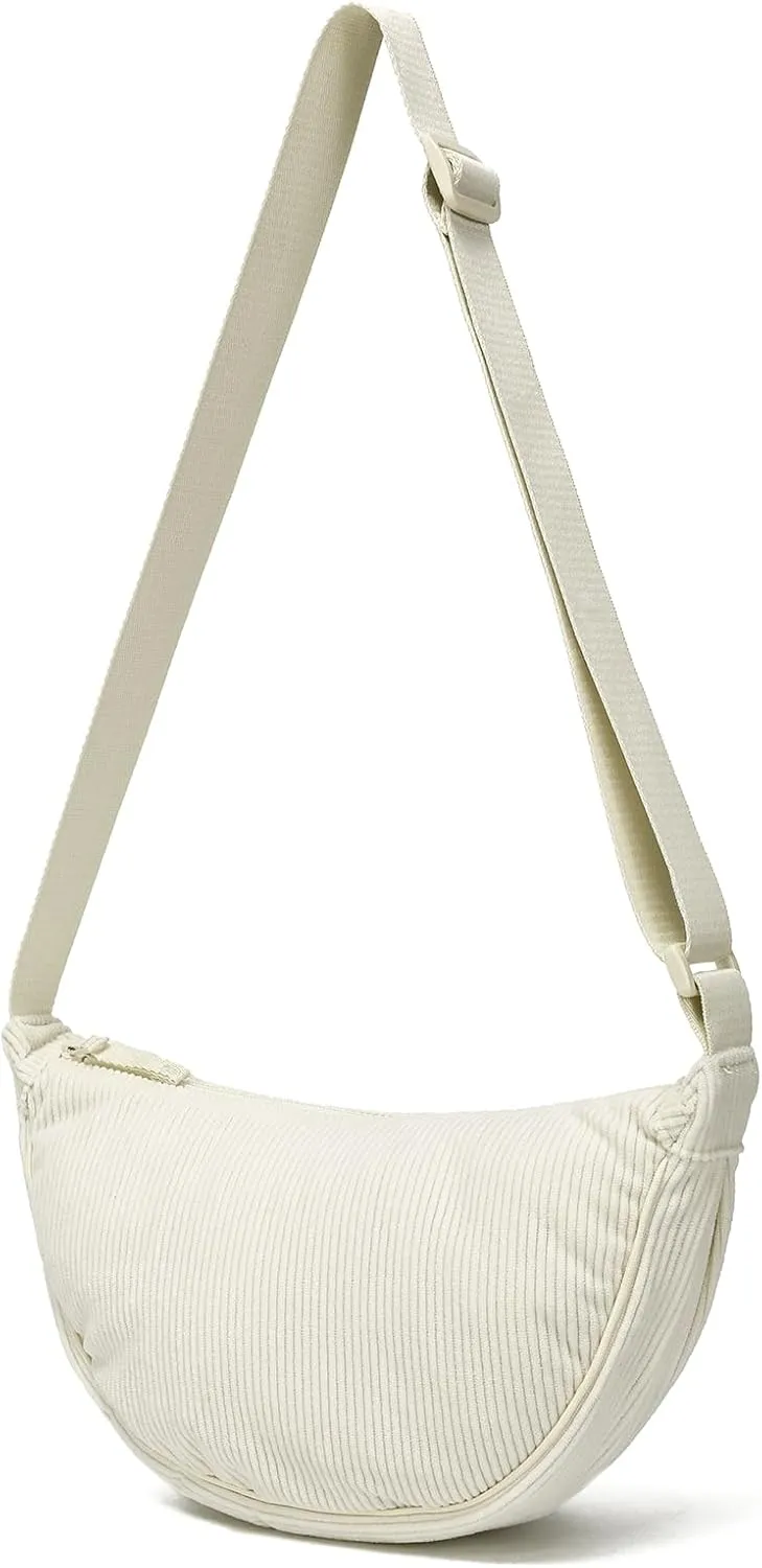 YIKOEE Crescent Bag for Women Men Small Sling Crossbody Bag with Half Moon Shape
