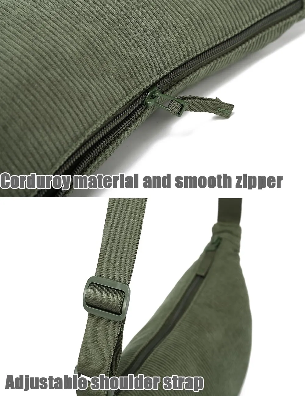 YIKOEE Crescent Bag for Women Men Small Sling Crossbody Bag with Half Moon Shape