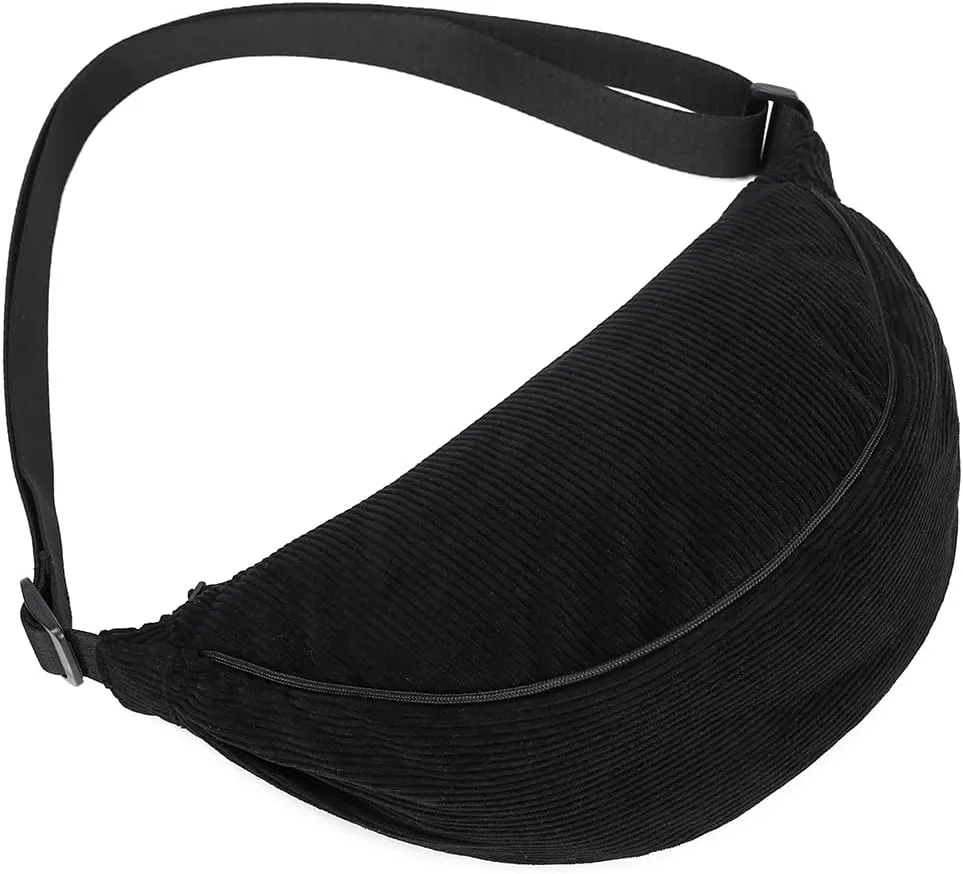 YIKOEE Crescent Bag for Women Men Small Sling Crossbody Bag with Half Moon Shape