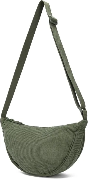 YIKOEE Crescent Bag for Women Men Small Sling Crossbody Bag with Half Moon Shape