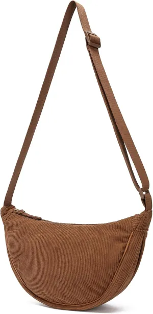 YIKOEE Crescent Bag for Women Men Small Sling Crossbody Bag with Half Moon Shape