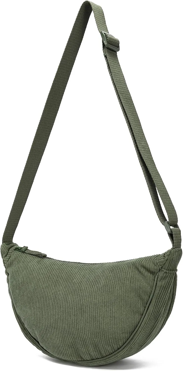 YIKOEE Crescent Bag for Women Men Small Sling Crossbody Bag with Half Moon Shape