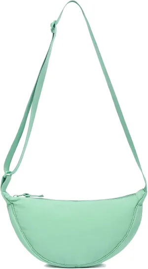 YIKOEE Crescent Bag for Women Men Small Sling Crossbody Bag with Half Moon Shape