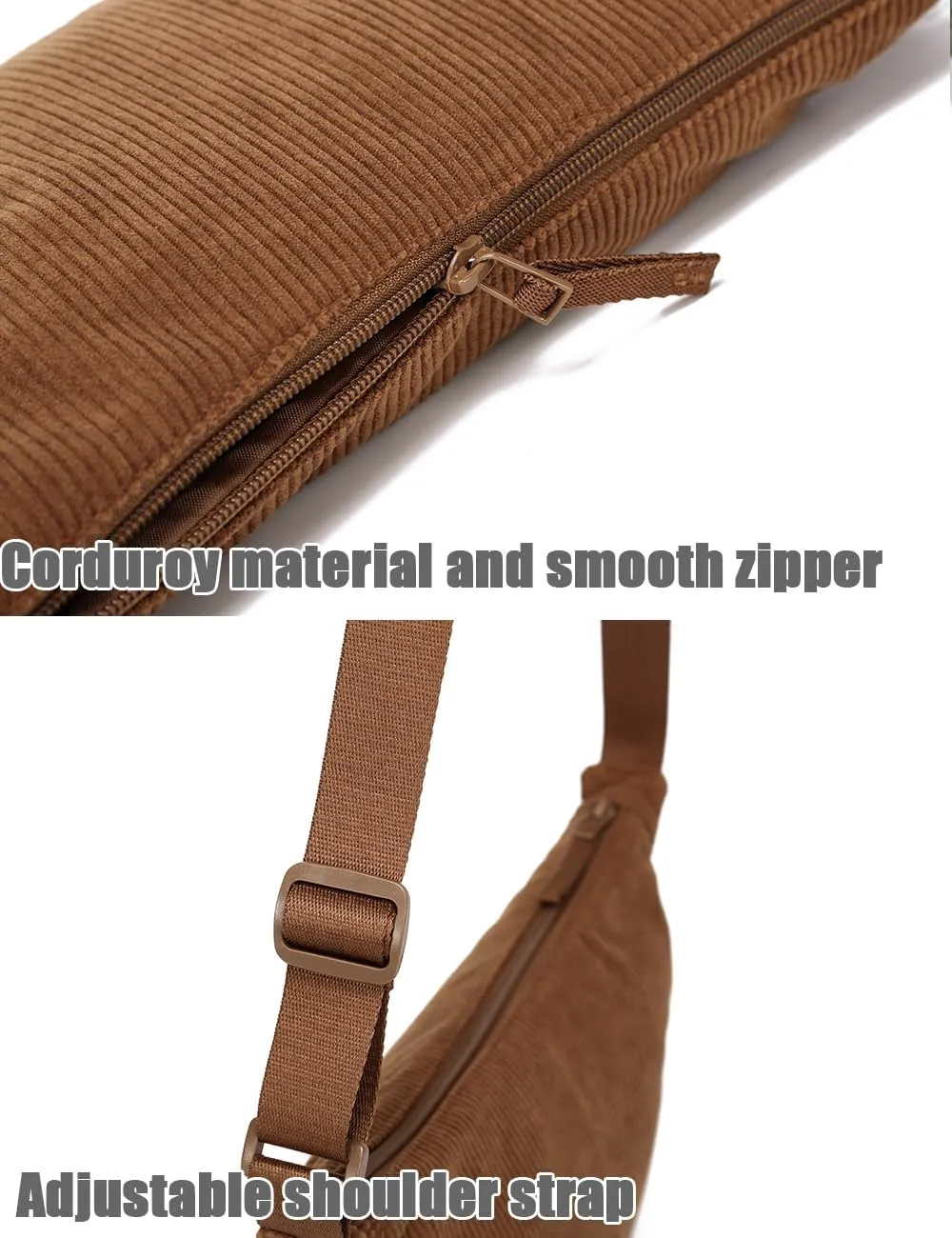 YIKOEE Crescent Bag for Women Men Small Sling Crossbody Bag with Half Moon Shape