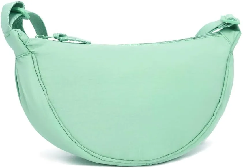 YIKOEE Crescent Bag for Women Men Small Sling Crossbody Bag with Half Moon Shape