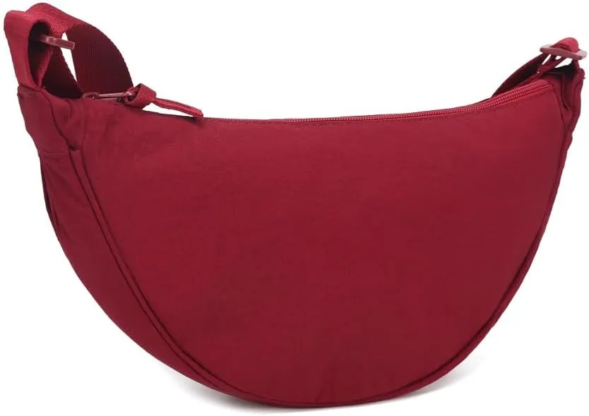 YIKOEE Crescent Bag for Women Men Small Sling Crossbody Bag with Half Moon Shape
