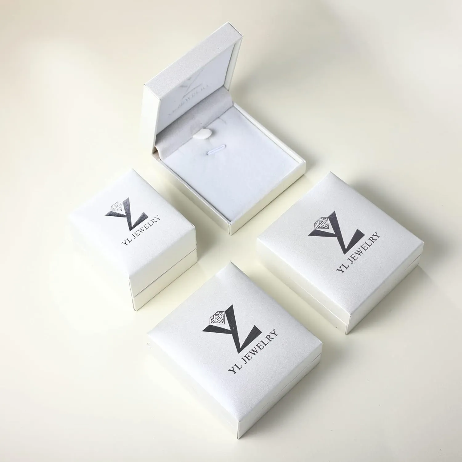 YL Cross Crucifix Christian Criss Necklace for Women, Soild Sterling Silver Polished 18k White Gold Plated Birthstone Plain Religious Pendant Box Chain Jewelry