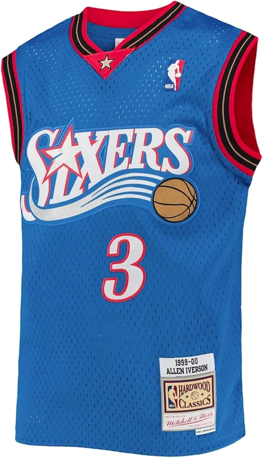 Youth Allen Iverson Philadelphia 76ers 1999 Swingman Blue Jersey
